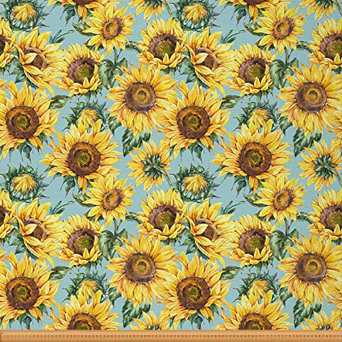 Tissu tournesols au mètre imperméable pour revêtement de chaise et couture créative