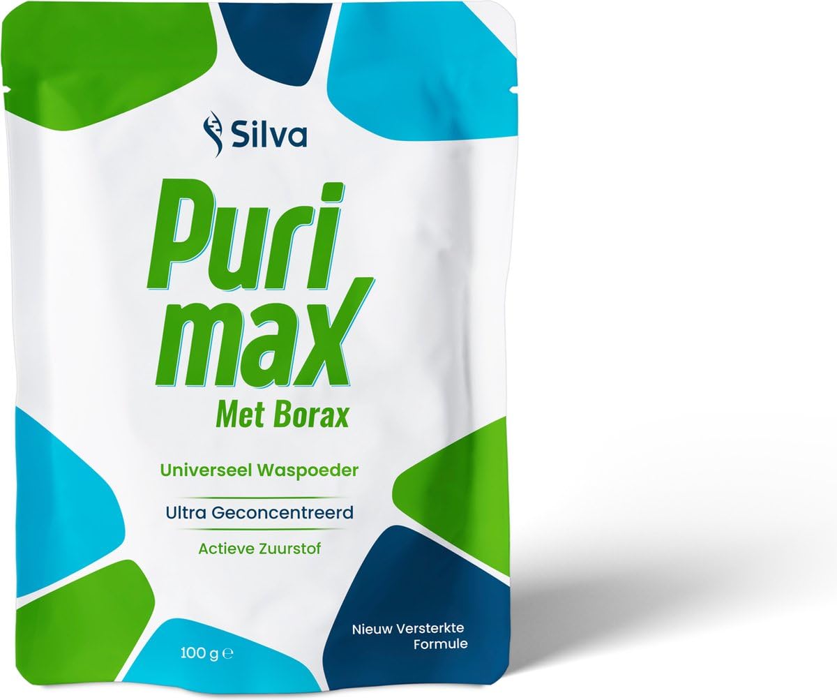 Silva Purimax Uniwersalny środek piorący, 4 sztuki, skoncentrowany, wegański i ekologiczny, naturalne, silne czyszczenie do prania białego, kolorowego i czarnego o zapachu cytrusowym, 400 g