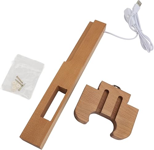 Gugxiom Support de guitare lumineux pour mur, design notes de musique, support d