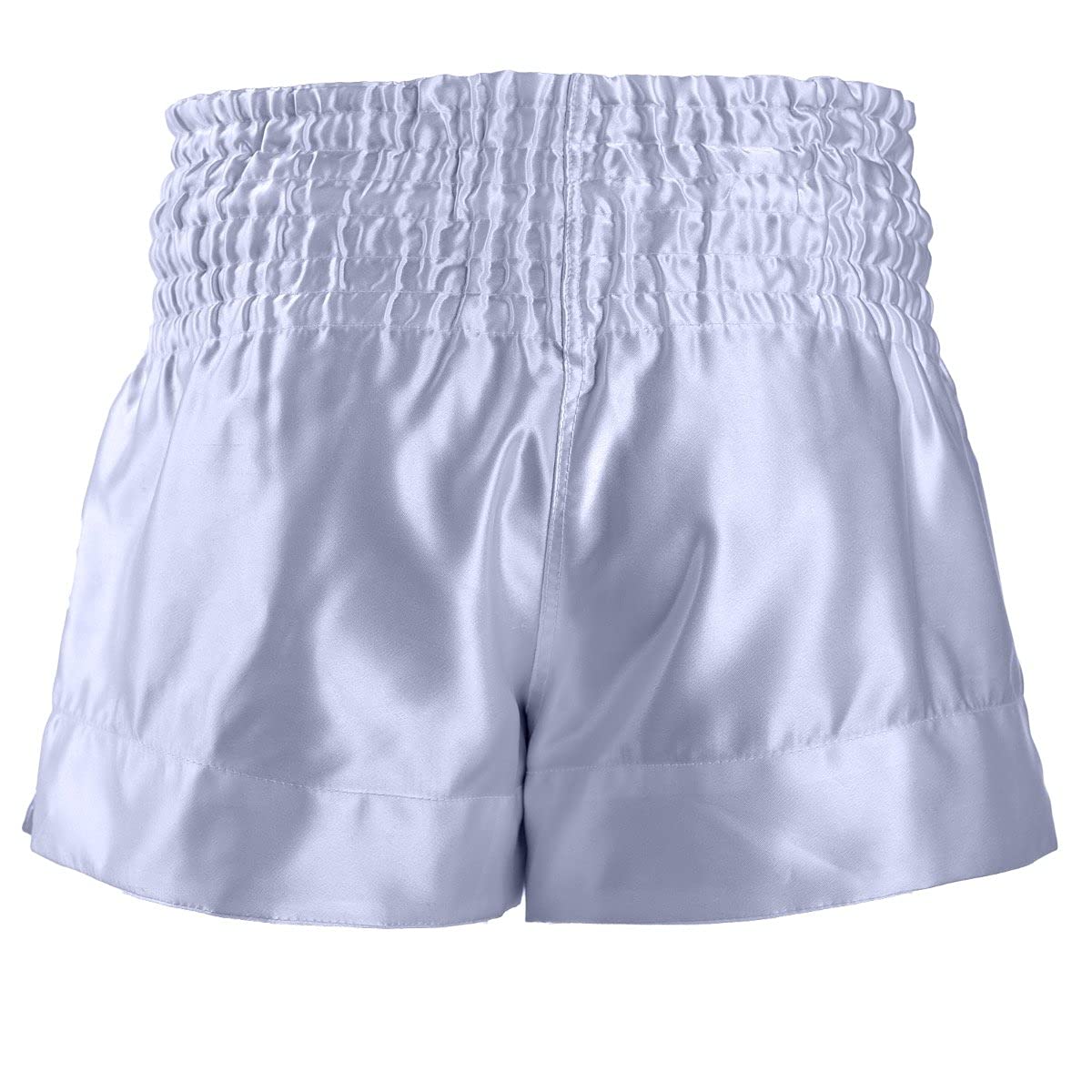 Hardcore Training Pantaloncini classici da Muay Thai, da uomo, per boxe, BJJ, MMA, bianco, L
