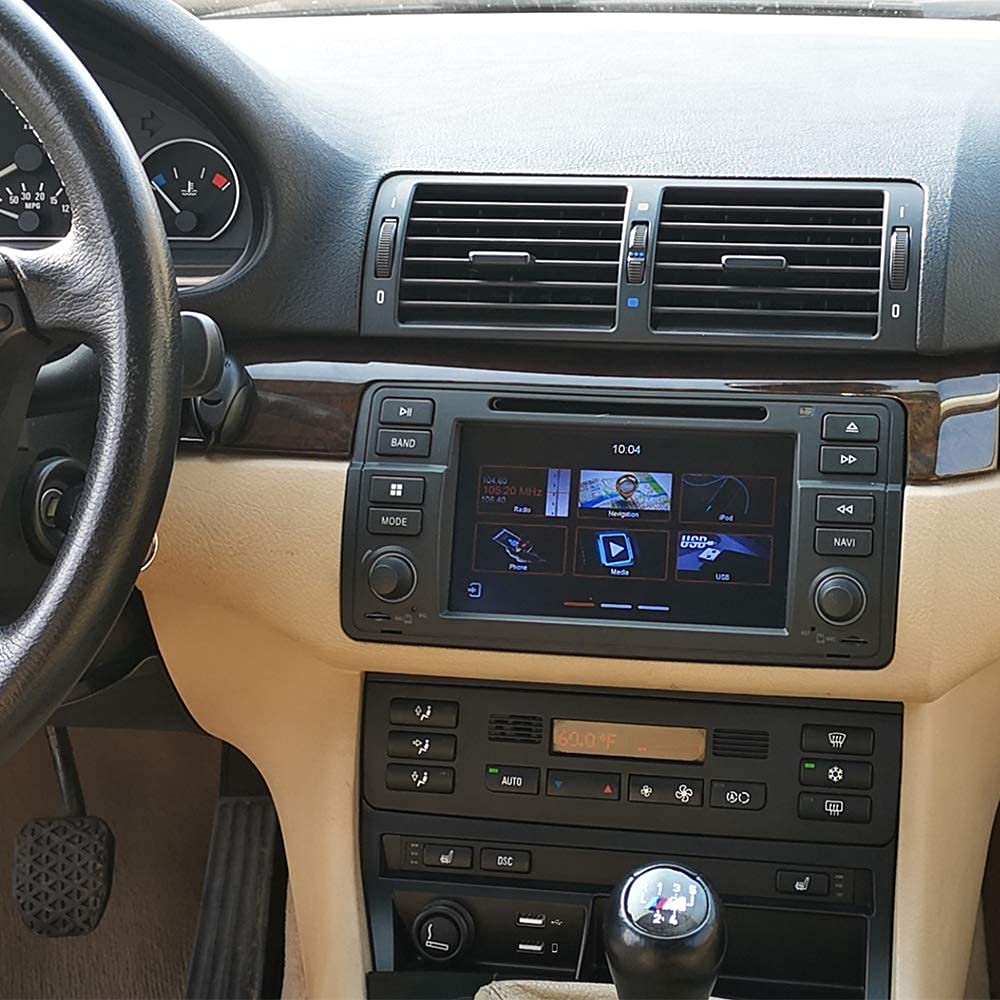 DYNAVIN Consolle Centrale Controllo Climatico Pulsanti Continui per BMW Serie 3 E46 Autoradio GPS DVN-E46HRSUSB