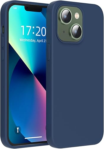 Miniatura 1 de Funda para iPhone 13, funda de silicona líquida, protección de cuerpo completo de grado militar Forro de microfibra suave resistente a los arañazos,