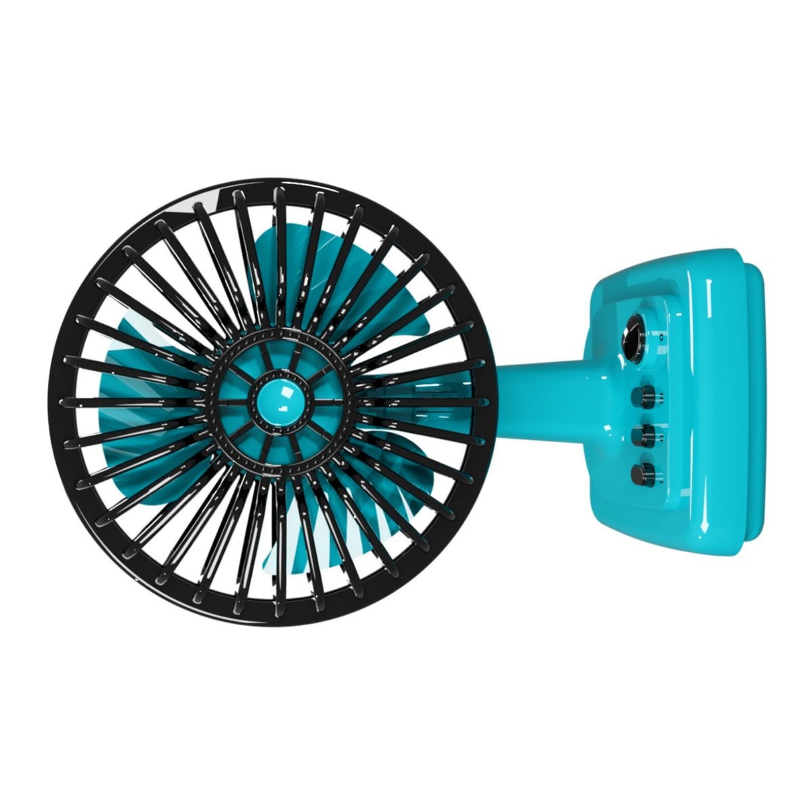 Ventilateur de bureau miniature rechargeable 3 vitesses flux d'air réglable en métal
