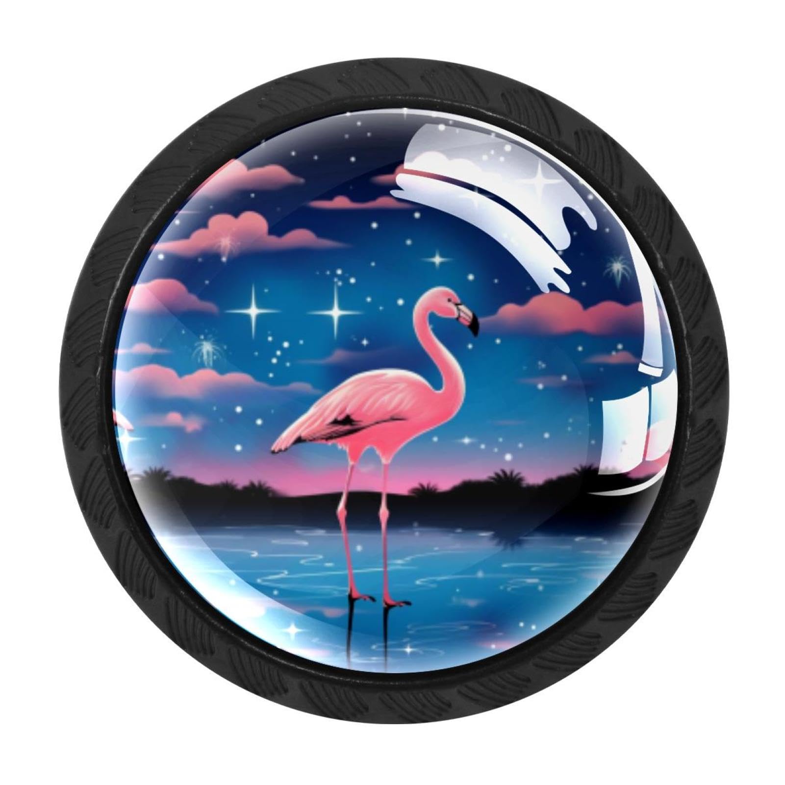 Chenzzzz Multicolored 18 4 Pack Starry Flamingos Kitchen Cabinet Knobs Drawer Knobs Door Dresser Handles For Personalized Gifts Great For Any Occasion