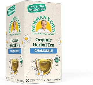 Organics Chamomile Tea Caffeine Free Herbal Tea for, Stomach Ease Tea that May Support Healthy Digestion, Egyptian Chamomile Tea with 20 Individually Wrapped Tea Bags Per Box