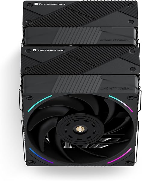 Thermalright TR Phantom Spirit 120 EVO Refroidisseur de processeur, 7 × 6 mm, double ventilateur PWM, vitesse 2150 tr/min, pour AMD AM4 AM5/Intel/115X/1200/17XX/20XX/1851 - 4