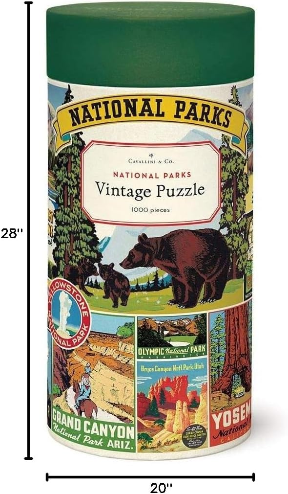 Cavallini Papers & Co. National Parks 1,000 Piece Puzzle, Multi