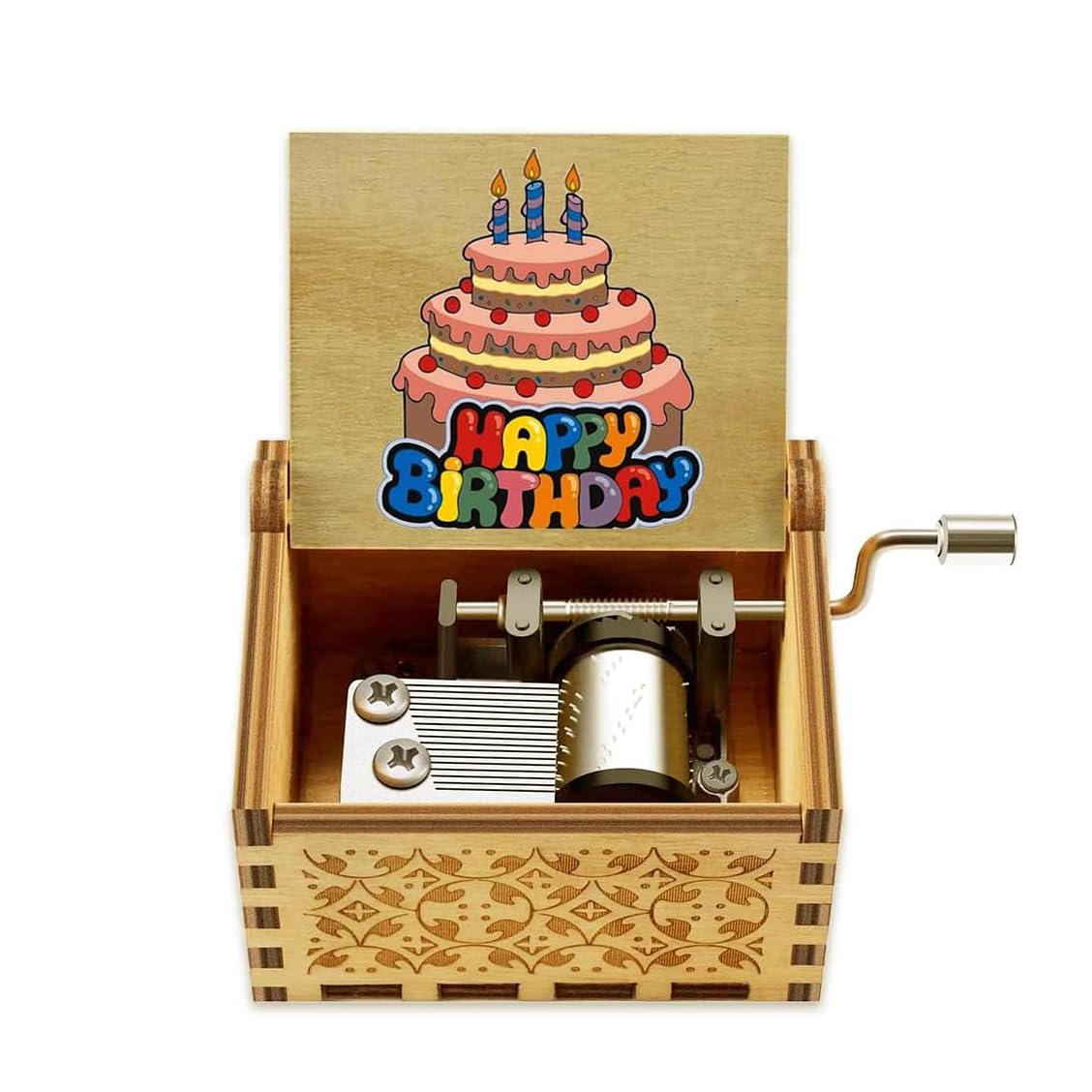 Yesnote Happy Birthday Music Box, Unique Wooden Gift For Wife Daughter Son Friend Birthday Melody Music Box Gift For Sister Boyfriend Girlfriend Play To You