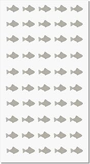 Meal Choice Stickers for Place Cards, Wedding Meal Selection, Meal Stickers for Place Cards Wedding, Food Choice Stamps for Place Cards, Menu Selection Stickers (Silver, Fish)