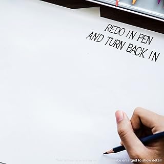 MaxStamp - Large Self-Inking Redo in Pencil and Turn Back in Stamp (Black Ink)