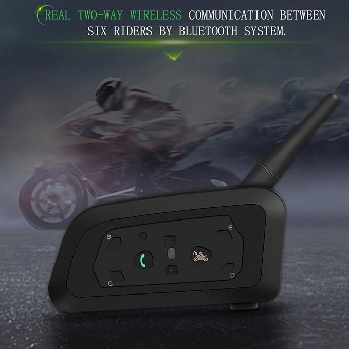 Intercomunicador Bluetooth para Moto Tbest V6 Pro 6 Riders miniatura 5