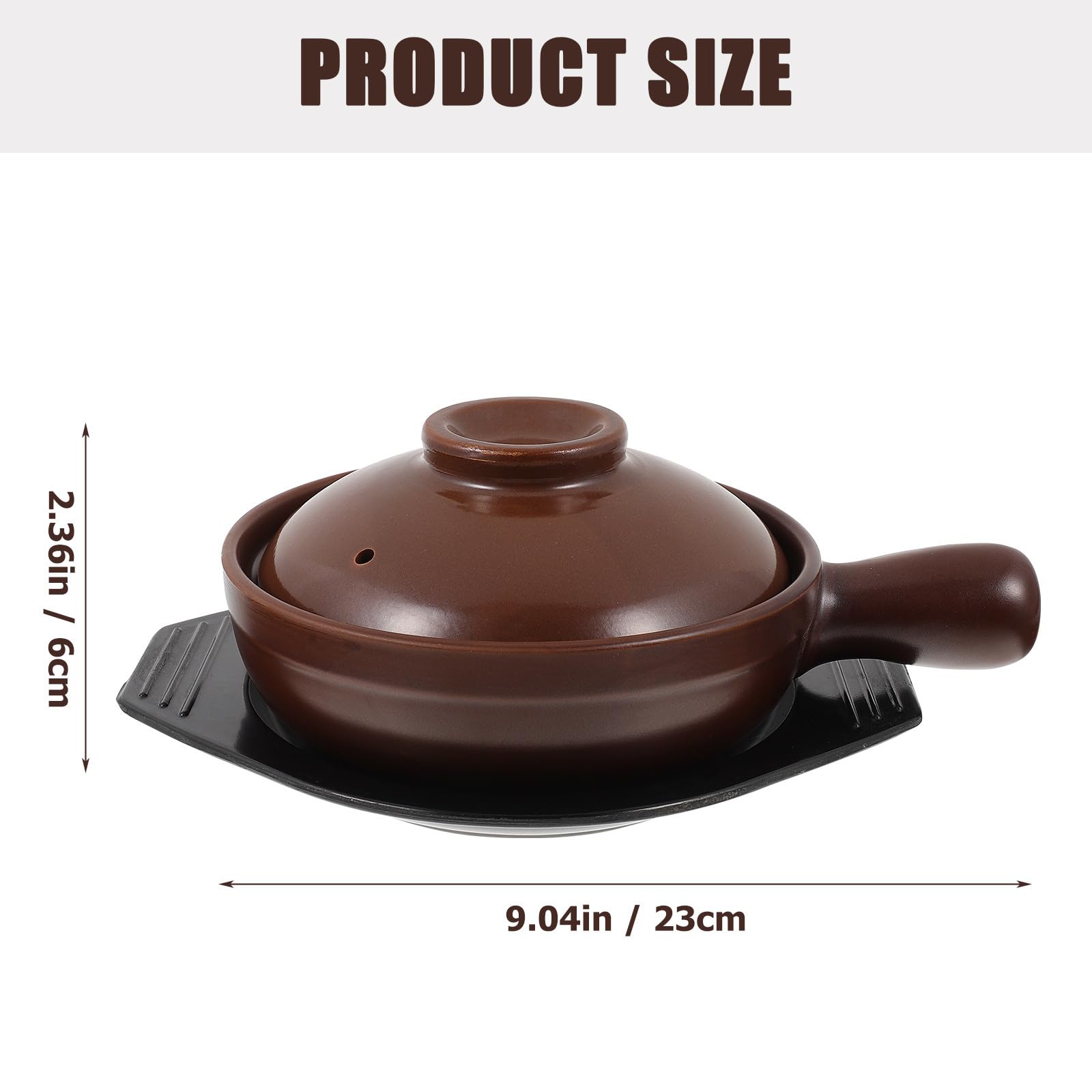 Zerodeko 1juego Cazuela de Cerámica con Asa Resistente Altas Temperaturas para Cocina Doméstica con Base Olla para Guisos y Sopas Utensilios de Cocina Ergonómicos y Duraderos