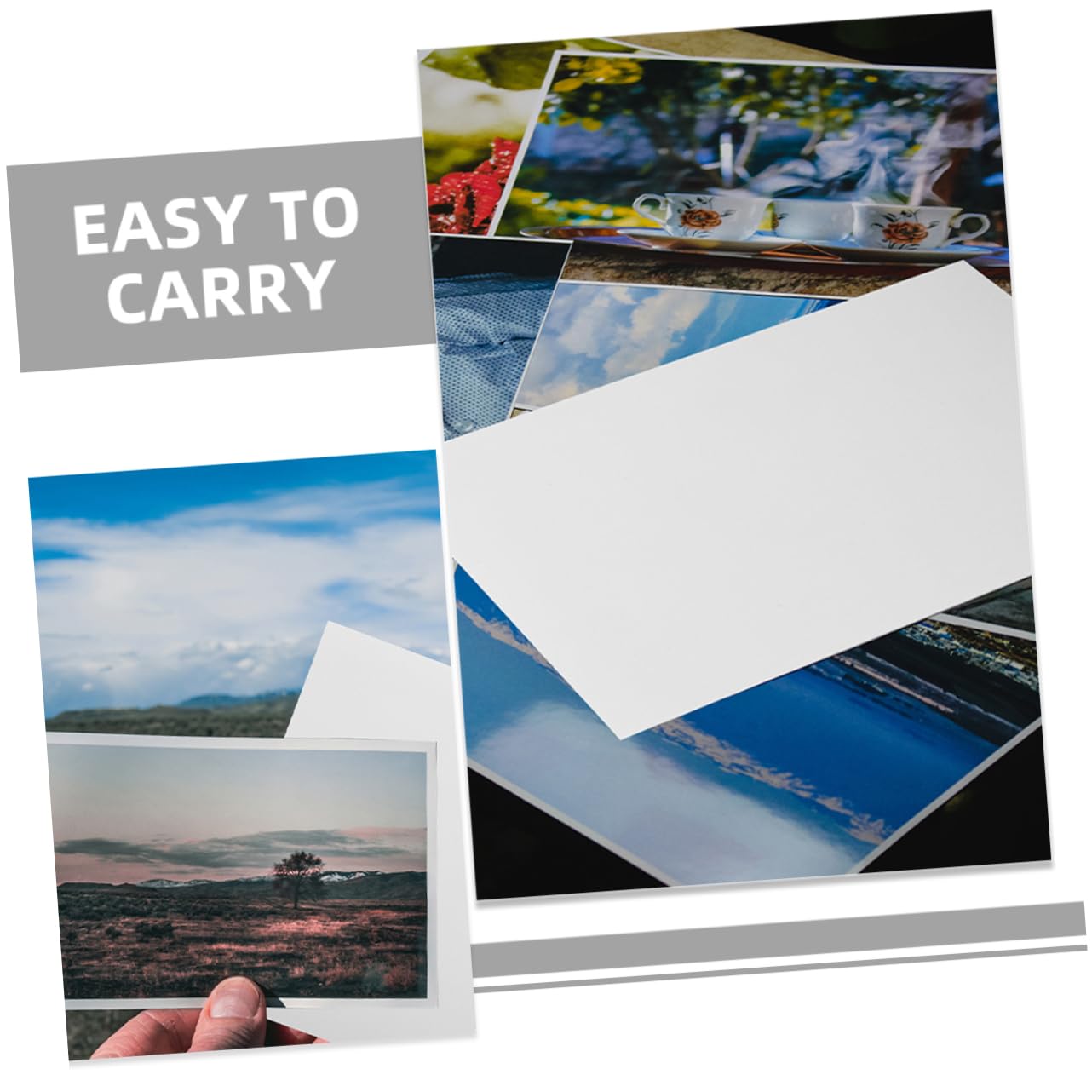 Happyyami 100 Blatt Glänzendes Fotopapier Wasserfest Schnell Trocknend für Tintenstrahldrucker Weiß 100 Stück Packung