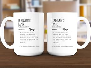 Personalized Workplace Humor Mug, Trainwreck Tamer Mug, Funny Manager Gift, Office Mug for Boss, Crisis Manager Definition Mug, Coworker Gift, Funny Coworker Mug, Office Ceramic Mug, 11oz Tea Cup