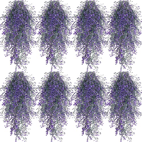 8 Peças de Plantas Vines Artificiais Roxas para Pendurar