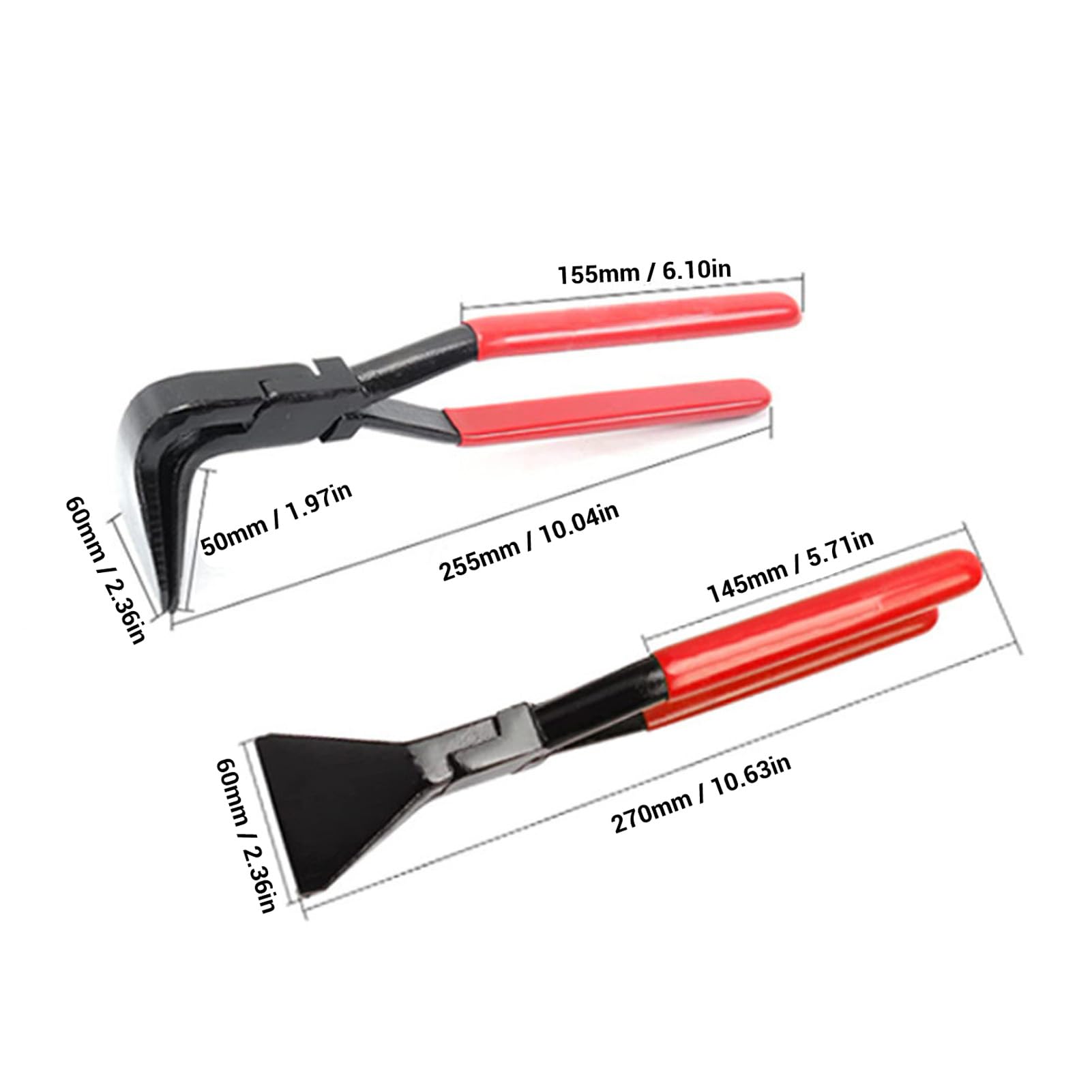 banapoy Juego Herramientas Chapa Metálica Cerradoras Manuales 3 uds | Mandíbulas 45° 90° Alicate doblador metal recto acero, agarre conductos fabricación, con caja almacenamiento Techos HVAC