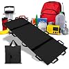 Portable Transport Stretcher with 12 Handles,Dog Stretcher & Gurney with Carrying Bag Patient Animal Mover Travel Size Emergency Casualty Evacuation-Capacity 400lbs Black