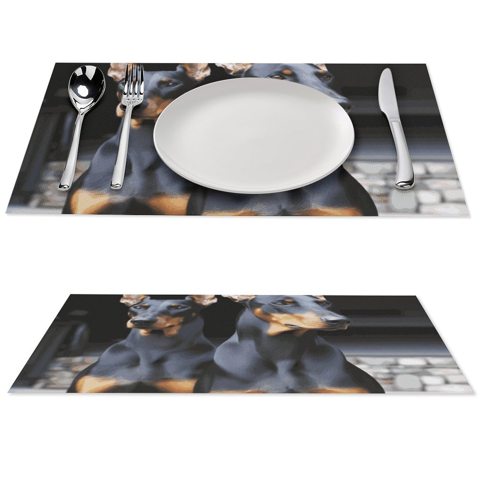 Sets de table de qualité supérieure Doberman, l'élégance durable en PVC