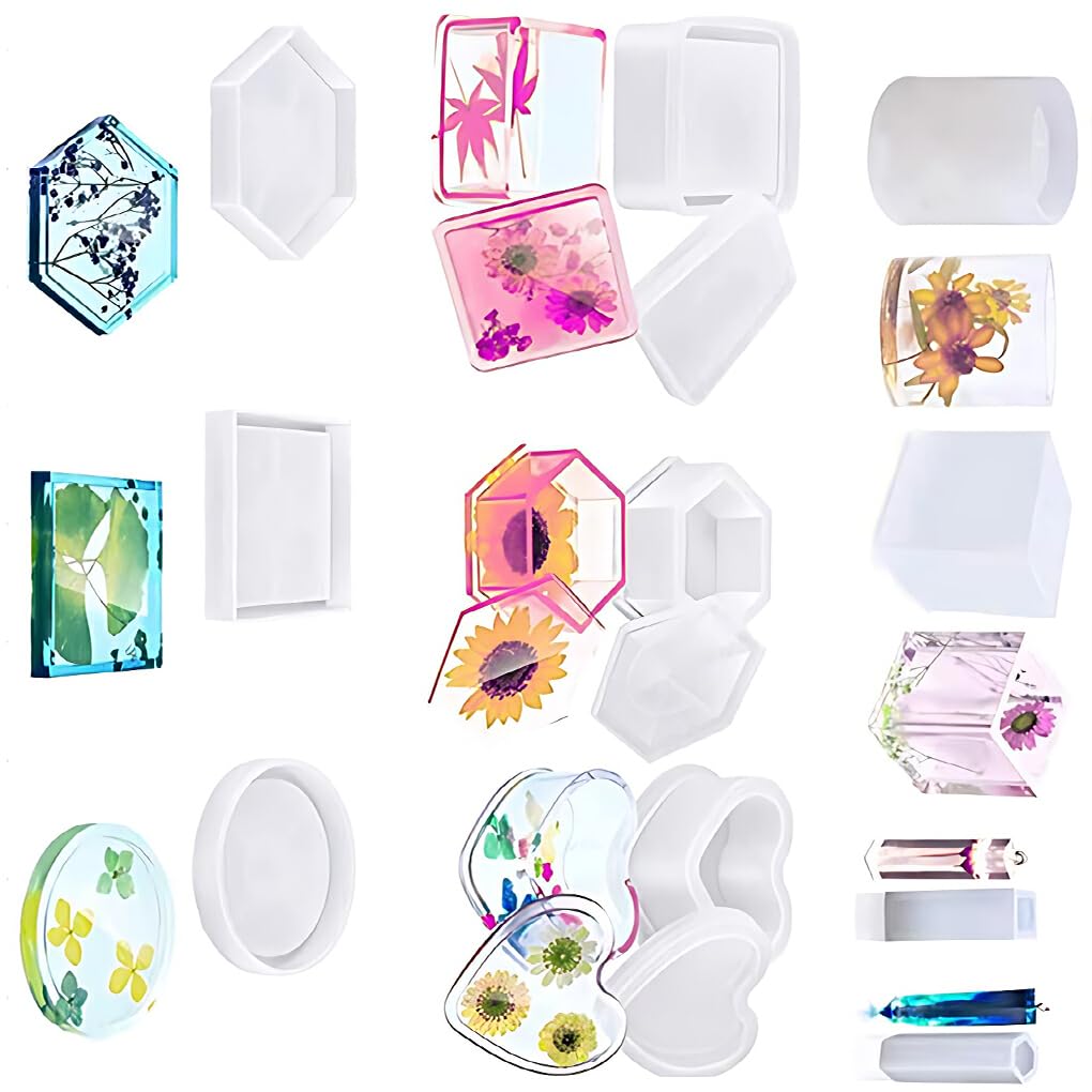 VUIUYOIES Set di stampi in Resina epossidica per scatenare la creatività e Splendidi Mestieri in Resina Kit di Strumenti per stampi in Resina per colata Fai-da-Te Facile da Usare, Un