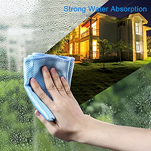 Niveaya Fish Scale Streak Free Miracle Cleaning Cloth, 8 Pack Multi-Functional Reusable Lint Free Cloths, Highly Absorbent Nanoscale Glass Cleaning Cloth, Suitable For Home, Kitchen And Auto. #TOP6