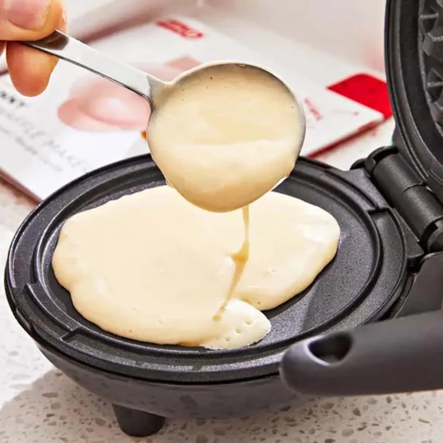 3-in-1 Mini Waffle Maker 350W Stainless Steel Non-Stick Electric Belgian Waffle, Pancake & Sandwich Maker – Compact Portable Waffle Iron for Home Kitchen-image-39