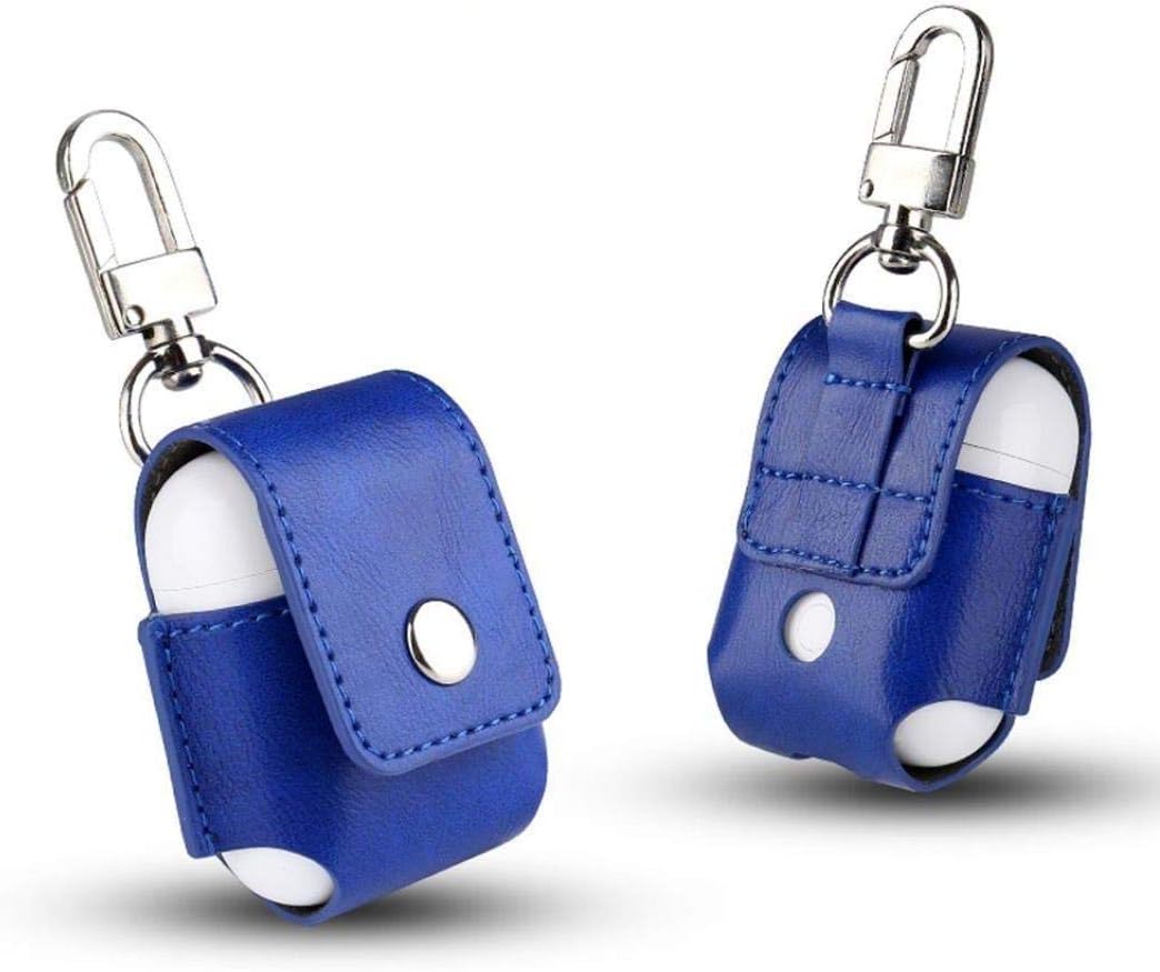 Leather Pouch Case Cover for AirpodsBlue