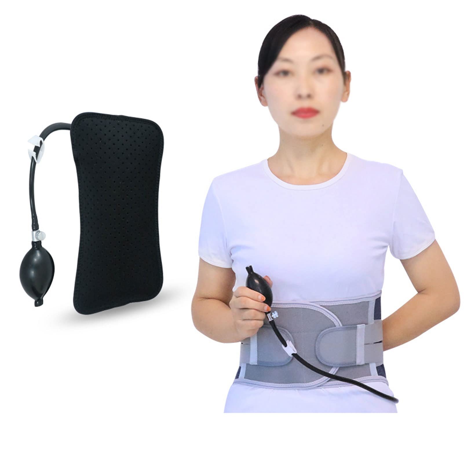 Cinturón de Soporte Lumbar para aliviar el Dolor en la Parte Inferior de la Espalda para Mujeres y Hombres, Correas de Cintura Ajustables para ciática, estenosis espinal, escoliosis o Hernia de d