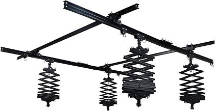 DATOUBOSS 158" x 158" Smallpox Rail Track Kit 4.0M Studio Photography Pantograph Ceiling Rail System 43-200CM Drop Pantograph Ceiling Stand System for Photo Video Studio Shooting (4.0M*4.0M-B)