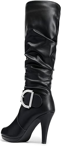 Miniatura 3 de DREAM PAIRS Botas de mujer de tacón alto y caña alta