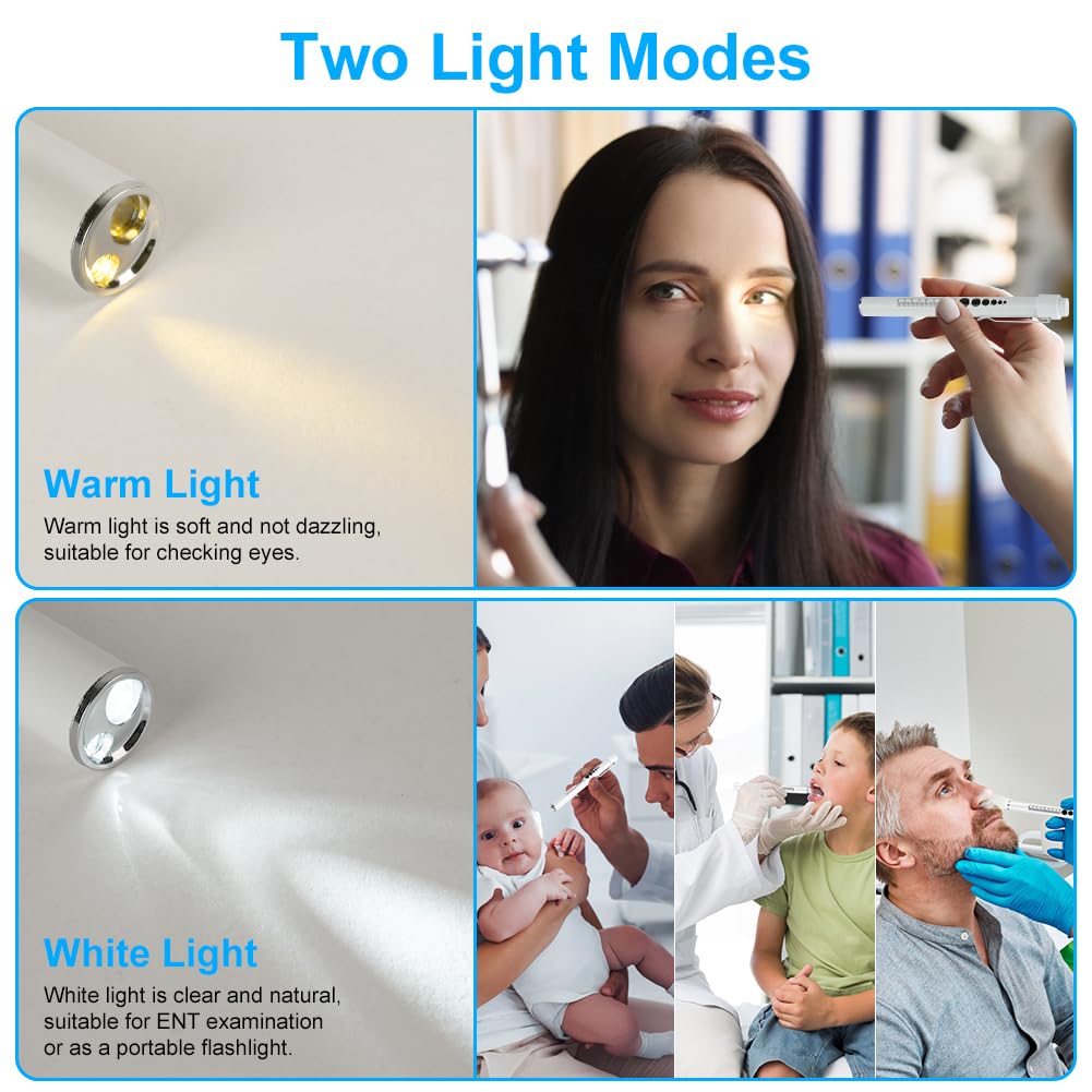 Flintronic Diagnostic Medical Penlight, Rechargeable LED Pen Torch With Pupil Gauge And Clip, First Aid Pupil Gauge Doctors Nurses Medical Pen Light Medical Equipment (Blcak, Digital Display