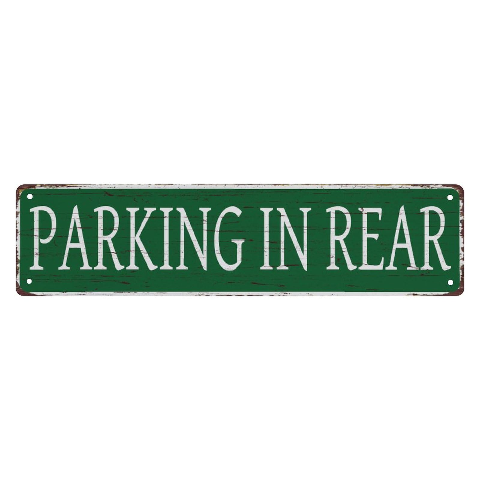 Street Sign Parking In Rear The Unique Wall Decoration Of The Vintage Diner Metal Tin Sign Shop Cafe Restaurant 4x16 Inch