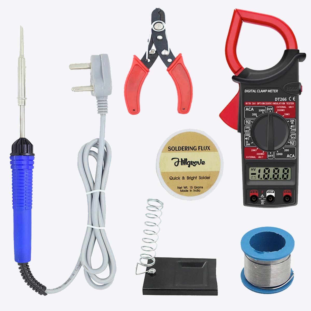 Hillgrove HGCM1411M1 6in1 Digital Volt Clamp Meter Multimeter AC DC Auto Range Continuity Digital Tester Kit Meter