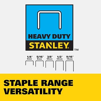 STANLEY Heavy Duty Staple Gun, Steel, 1/4 in to 9/16 in (TR110)
