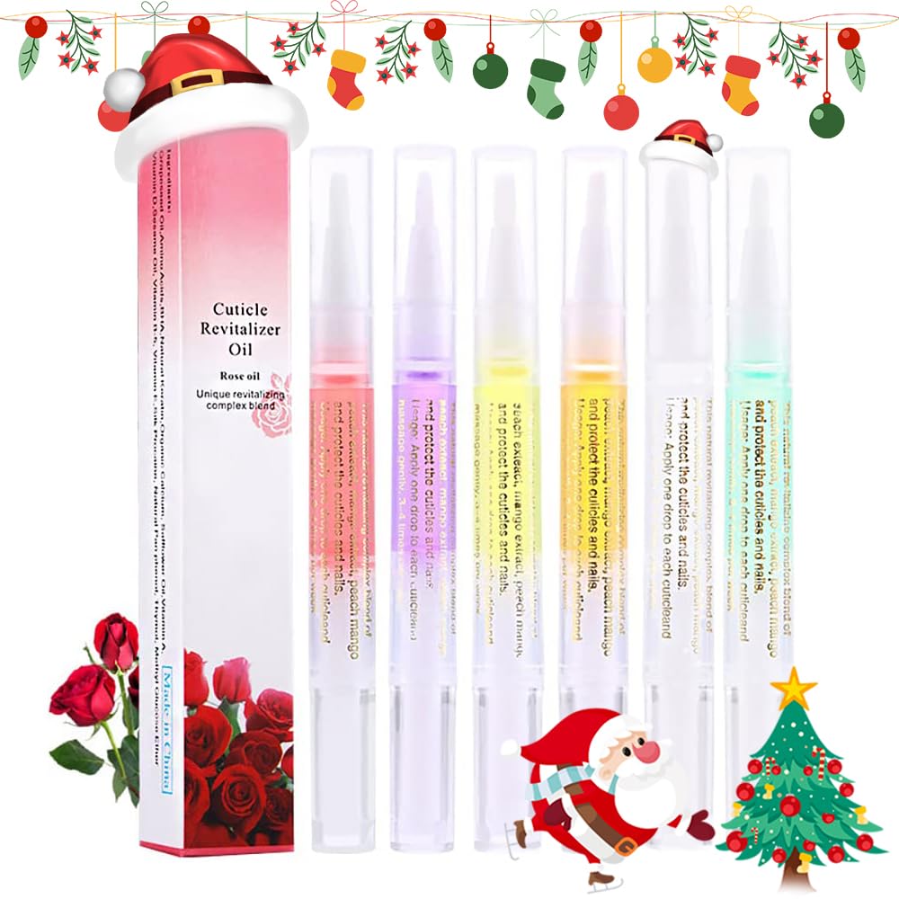 SULLMAR 6Pcs Nail Cuticle Oils Nail Nutrition Oil Pen Nail Nourishment Pens 6 Smell Cuticle Revitalizer for Agnail Nourish Skin Nail Care (6pcs)