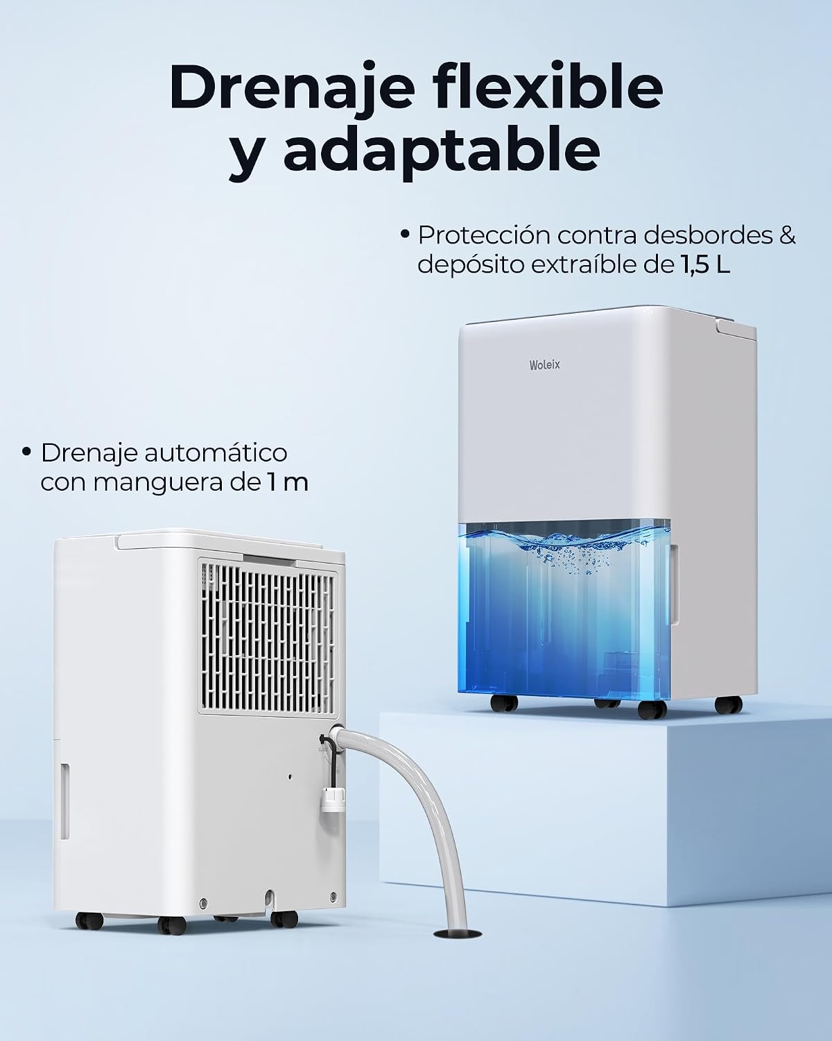 Person cleaning the removable air filter of the Woleix 12L Silent Dehumidifier
