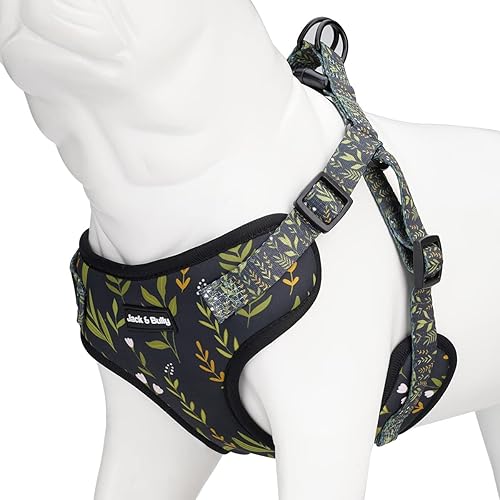 Miniatura 3 de Jack & Bully Arnés para perro, chaleco sin tirones, de neopreno ajustable, suave con malla transpirable, para todo tipo de clima, bulldog francés,