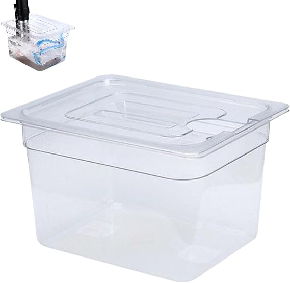 Sous Vide Container with Lid 12 Quart: Sous Vide Cooker Cooking Container Accessories Kit for Anova and Most Sous Vide Cookers, for Virtually All Immersion Circulators Cookers