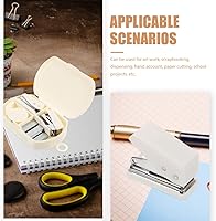 Vista 15 de STOBOK 1 juego de herramientas de mano, mini dispensador de cinta, grapas de oficina, perforador, grapadora de documentos, grapadora pequeña