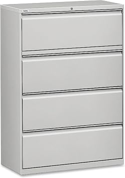 Lorell 4-Drawer Lateral File, 36 by 18-5/8 by 52-1/2-Inch, Gray