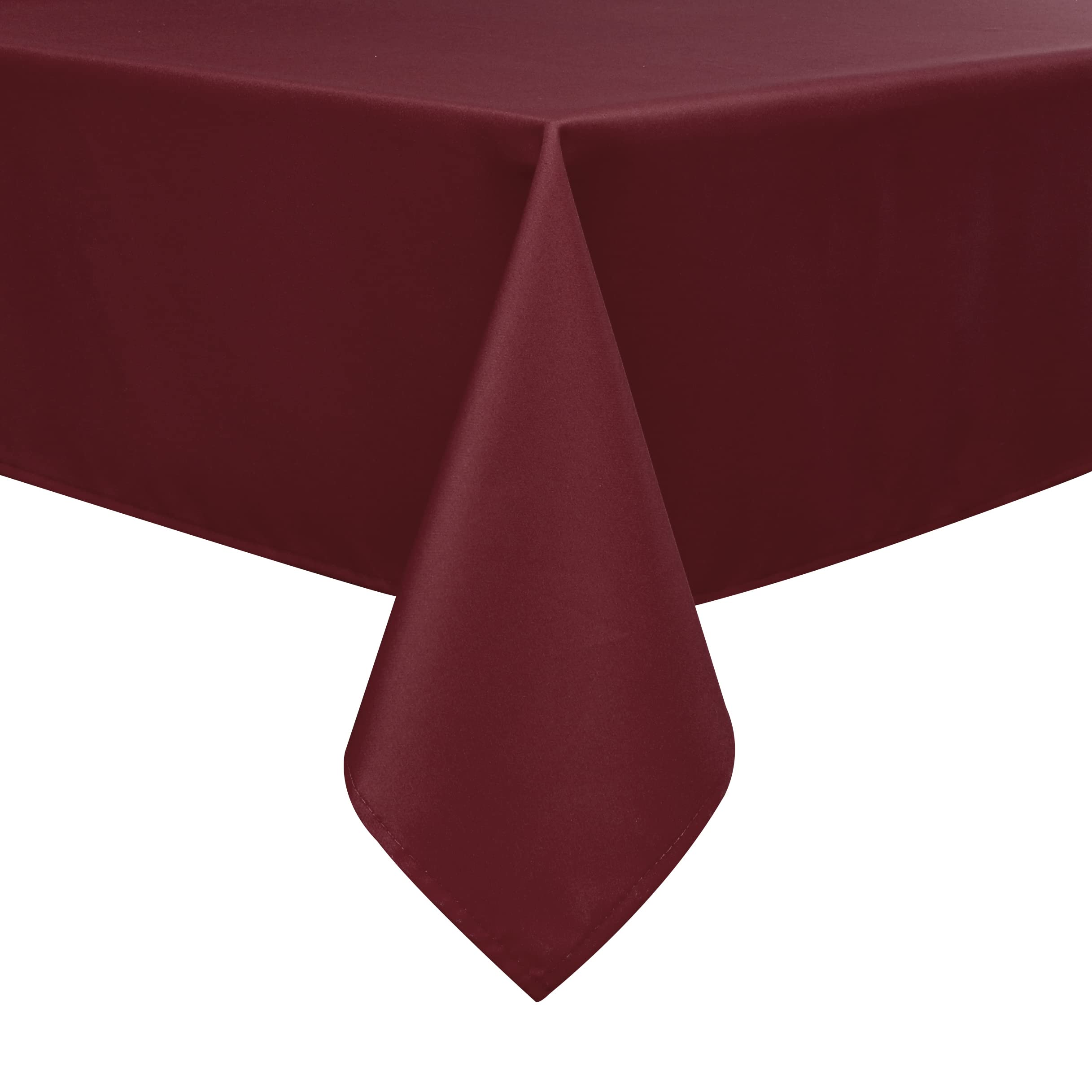 Wewoch Mantel Rectangular de Tela Lavable Resistente a Las Arrugas para Comedor, Cocina, Fiestas, Bodas y Uso al Aire Libre, 152 x 213 cm, Color borgoña