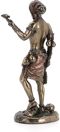 Miniatura 6 de Veronese Design Eshu The Divine Trickster God of The Yoruba - Estatua de acabado de bronce antiguo de resina fundida en frío de 8.5 pulgadas