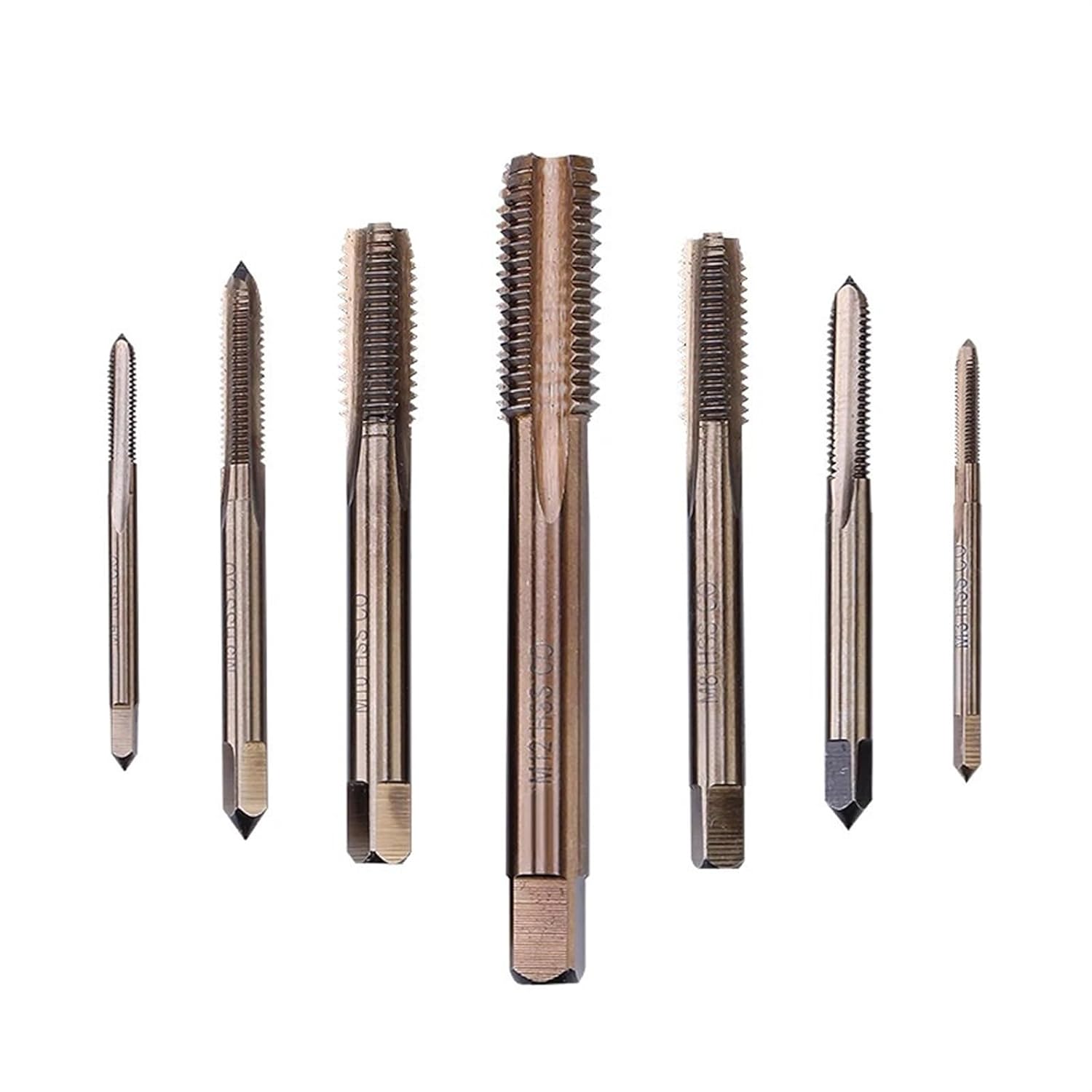 10Pcs M2-M12 Cobalt Screw Tap Drill Bits HSSCO Machine Taps for Metal Stainless Steel(M2 M2.5 M3 M4 M5 M6 M8 M10 M12)(M2.5)