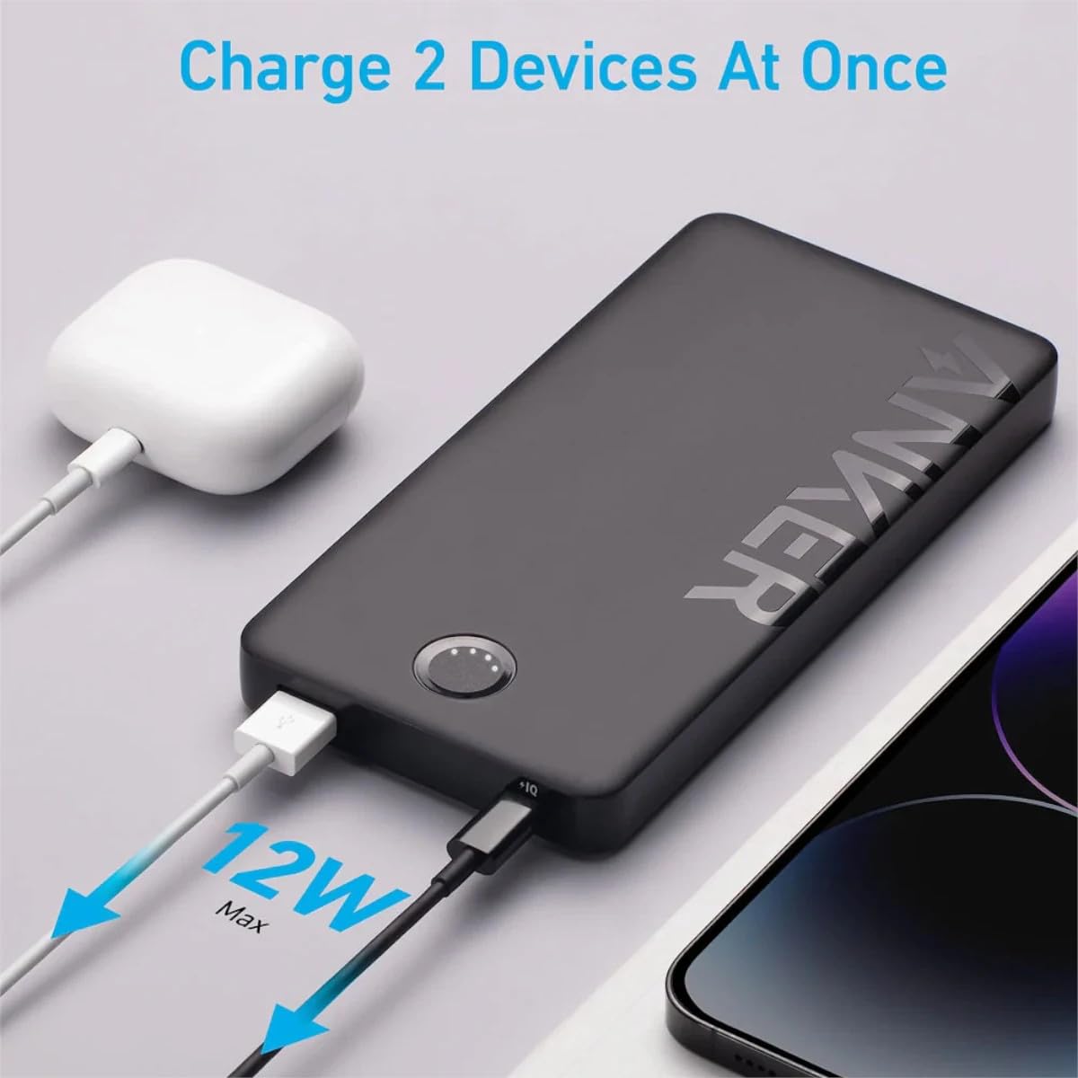 Anker 323 10000mAh Power Bank 12W | Black : Amazon.co.za: Electronics