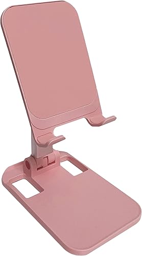 Soporte de teléfono para escritorio ángulo y altura ajustables Totalmente plegable Soporte para teléfono celular portátil y tableta iPad con base