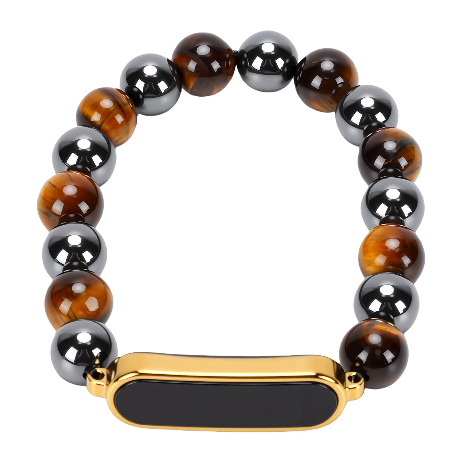 Annadue Bracciale Fitness Tracker Cristallo Smart, Braccialetto (d'oro) | Dotato di Funzione Impermeabile IP68 per il Monitoraggio del Sonno e Promemoria Chiamate, con Oltre 100 modalità Sportive