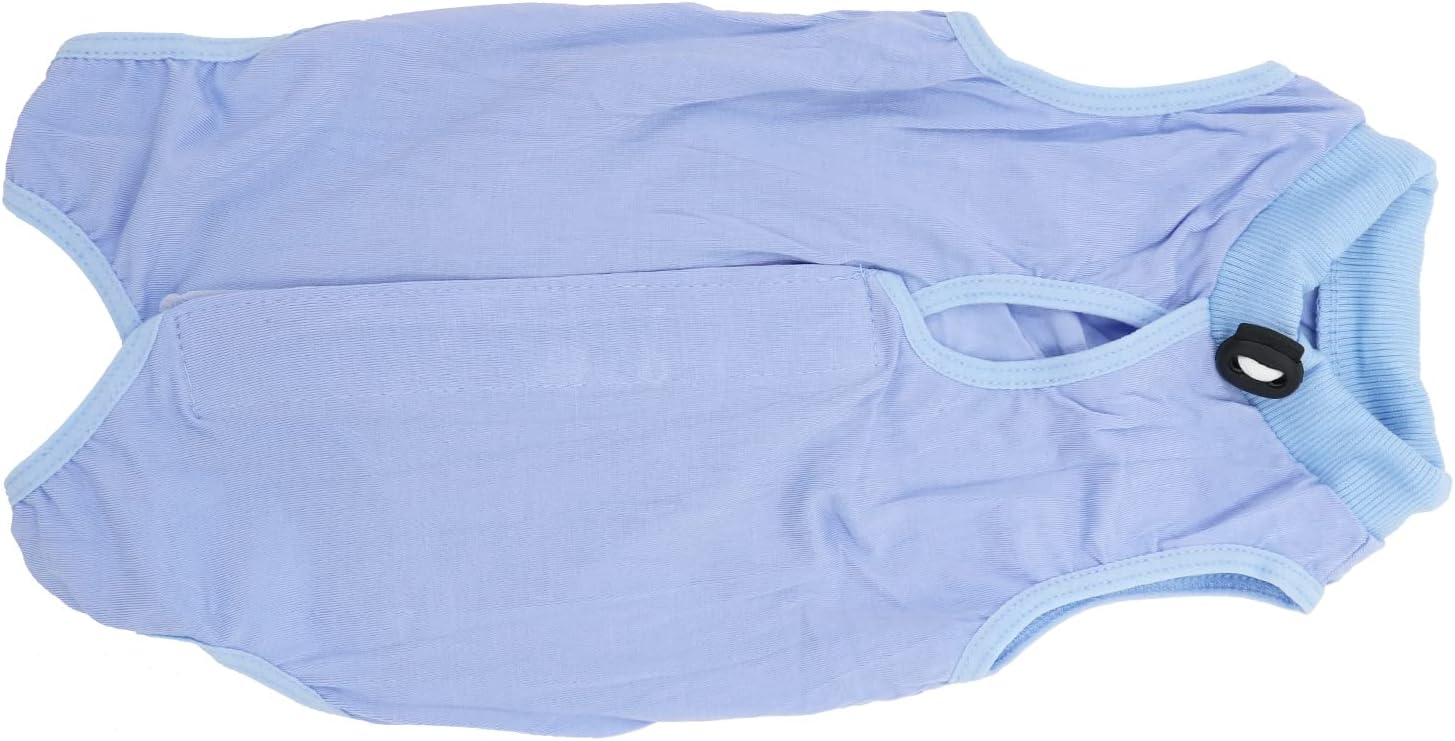Traje Recuperación Para Gatos Postoperatorio | Talla M, Color Azul - Evita Que Se Laman Heridas, Ideal Después De Cirugía