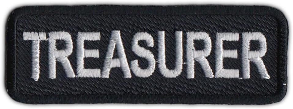 Crazy Sticker Guy Motorcycle Biker Jacket or Vest Patch - Treasurer - Member Rank Position Status Patch