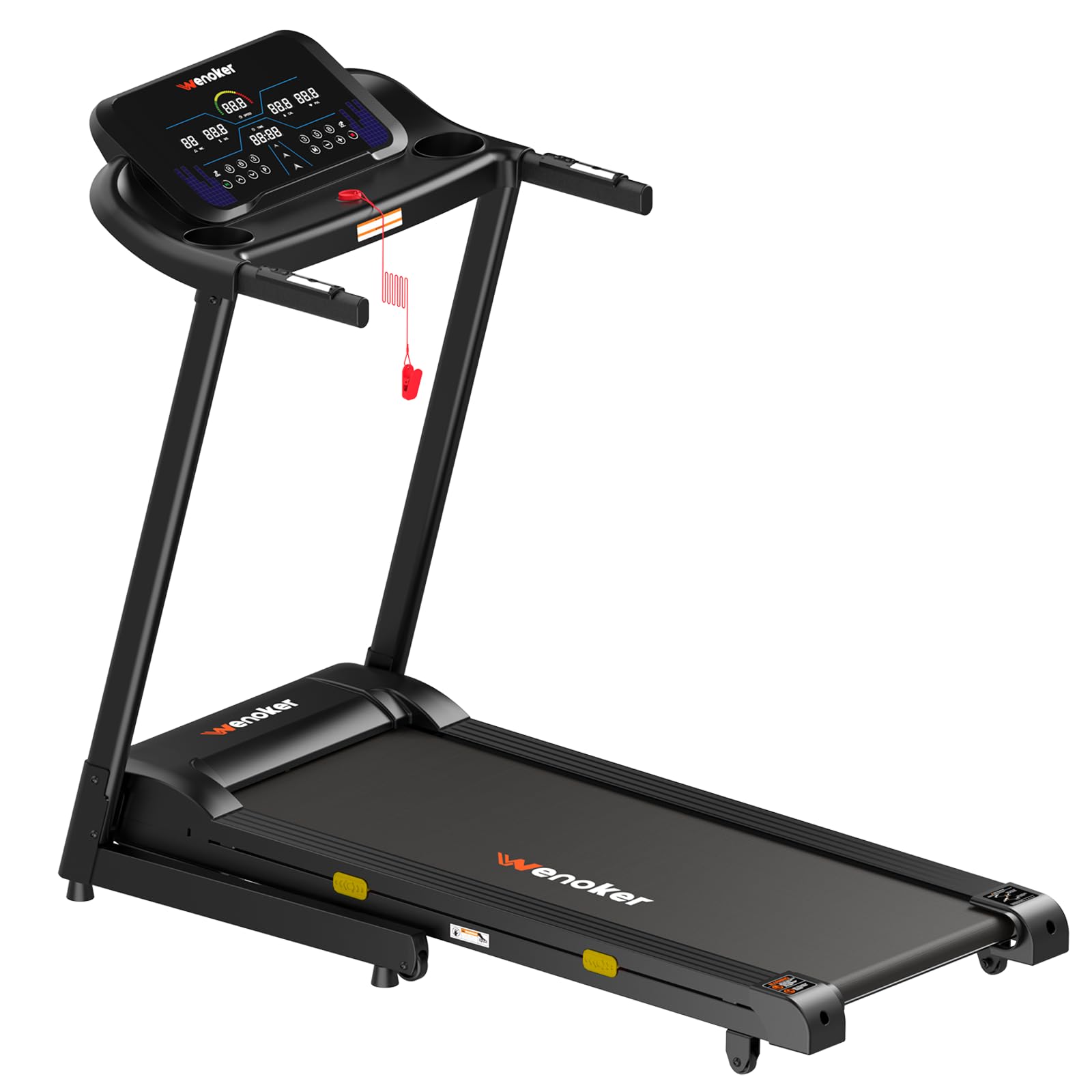 Walking Pad,Under Desk Walking Pad with 12% Incline,LCD Display for Home