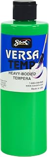 Sax Versatemp Heavy-Bodied Tempera Paint, 1 Pint, Fluorescent Green