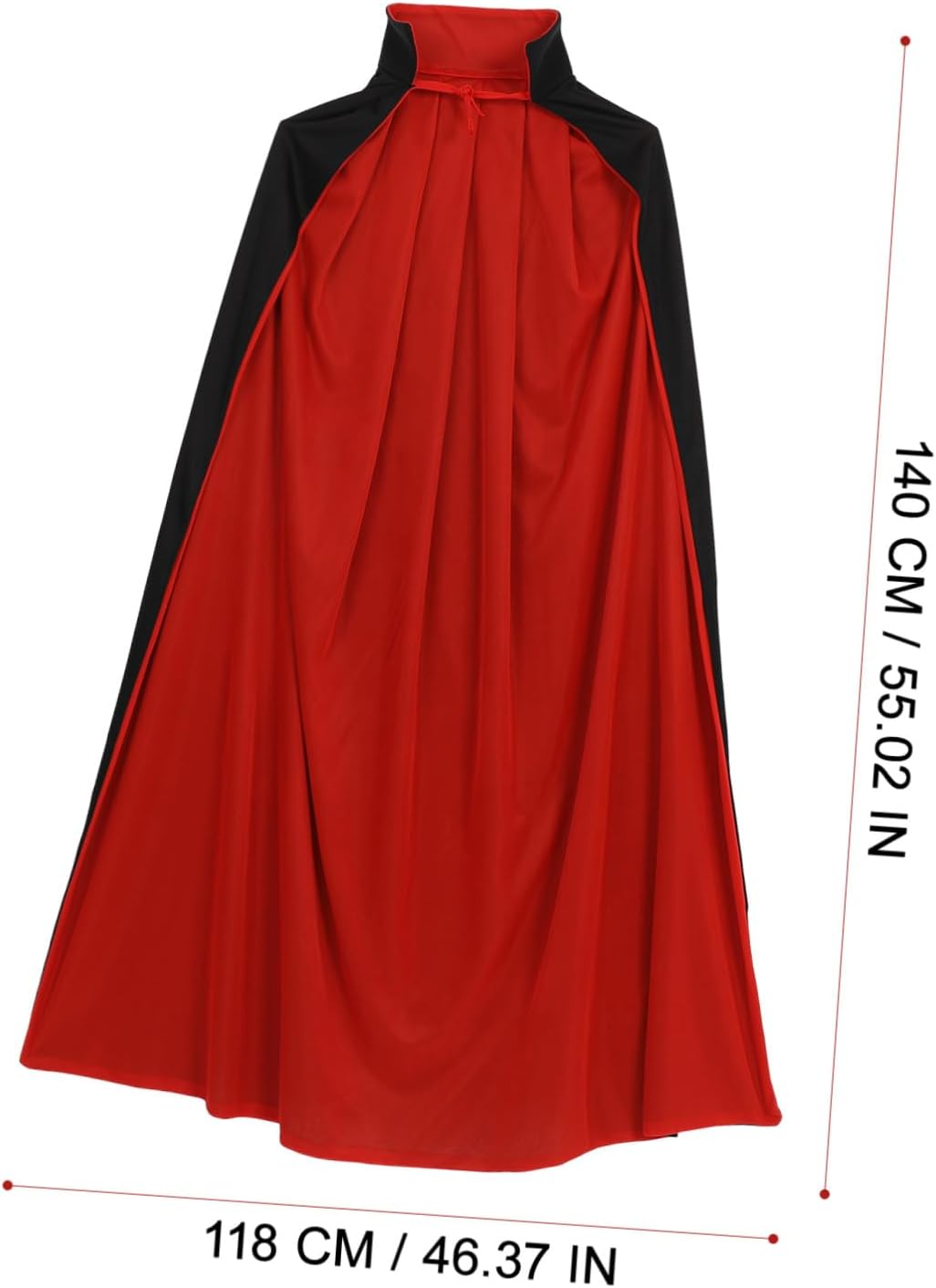 BESPORTBLE Black Red Reversible Vampire Witch Cloak Unisex Hooded Cloak halloween vampire cape Halloween Holidays Costume Adult Cosplay Costumes for Wizard Royalty